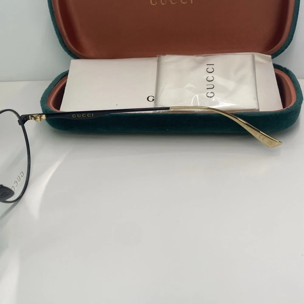 New Authentic Gucci™ GG0337O 002 51 - Black Eyeglasses